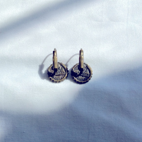 Lia Sophia Earrings with Light Green & Yellow Crystals - Picture 4 of 5